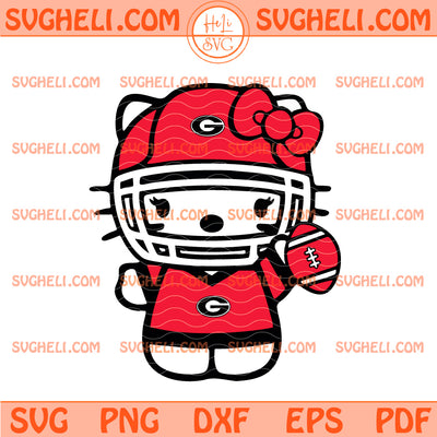 Hello Kitty Georgia Bulldogs Football Svg Bulldogs Svg