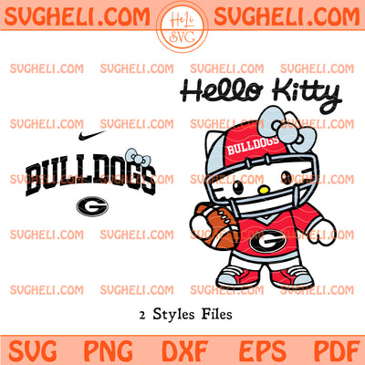 Hello Kitty Georgia Bulldogs NFL Svg Georgia Bulldogs Svg