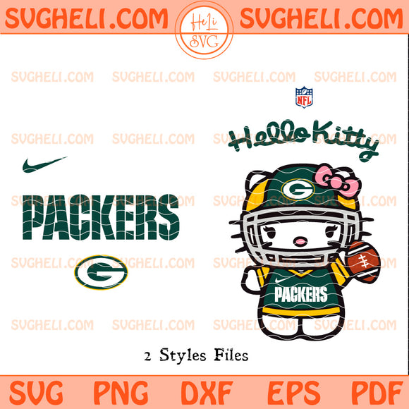 Hello Kitty Green Bay Packers NFL Svg Packers NFL Svg
