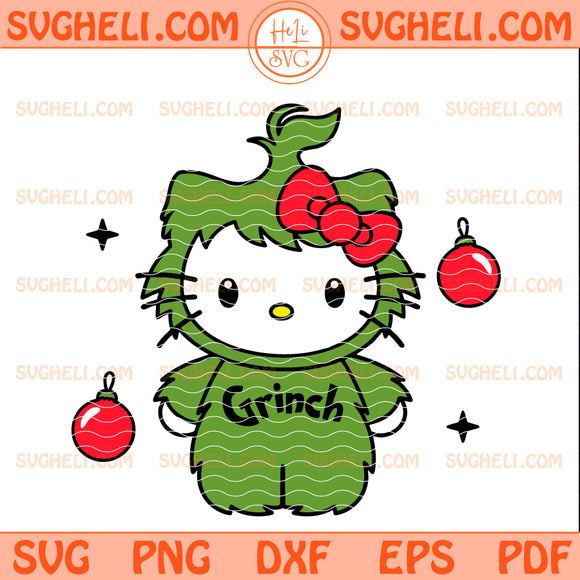 Hello Kitty Grinch Svg Hello Kitty Christmas Svg Grinch Svg