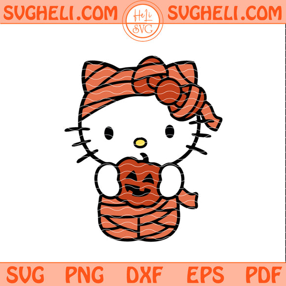 Hello Kitty Halloween Mummy Pumpkin Svg Hello Kitty Svg