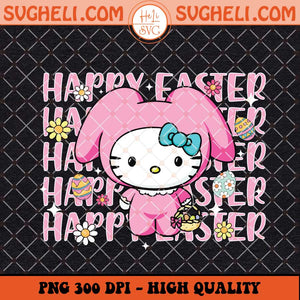 Hello Kitty Happy Easter Png Hello Kitty Bunny Png Sublimation Files