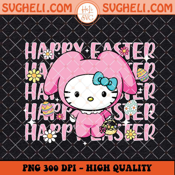 Hello Kitty Happy Easter Png Hello Kitty Bunny Png Sublimation Files