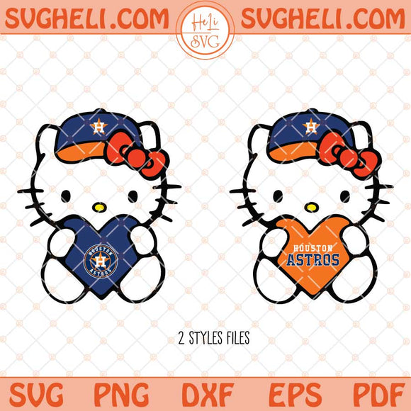 Hello Kitty Houston Astros Baseball Svg Kitty Baseball Svg Png Dxf Eps Files