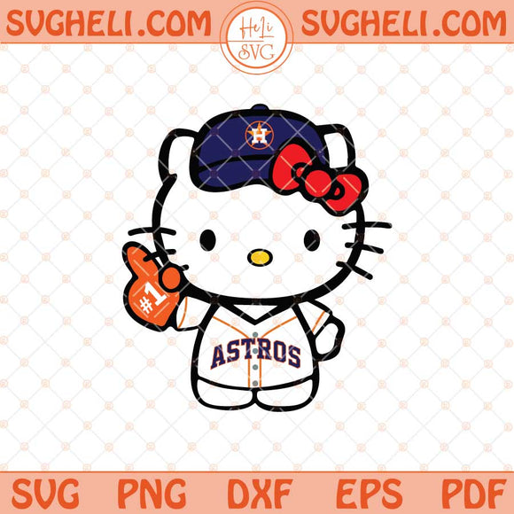 Hello Kitty Houston Astros Svg Astros Baseball Svg Baseball Svg Png Dxf Eps Files