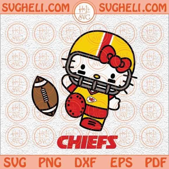 Hello Kitty Kansas City Chiefs Svg Kansas City Football Svg Png Dxf Eps Files