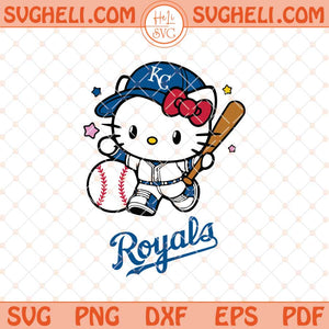 Hello Kitty Kansas City Royals Baseball Svg Baseball Svg Png Dxf Eps Files