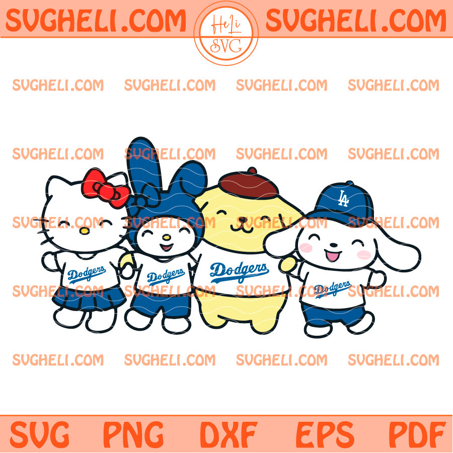 Hello Kitty Kuromi My Melody Dodgers Svg Kuromi Dodgers Svg