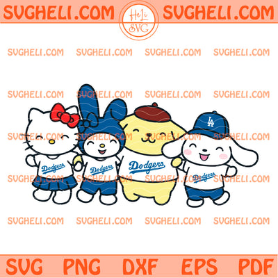 Hello Kitty Kuromi My Melody Dodgers Svg Kuromi Dodgers Svg