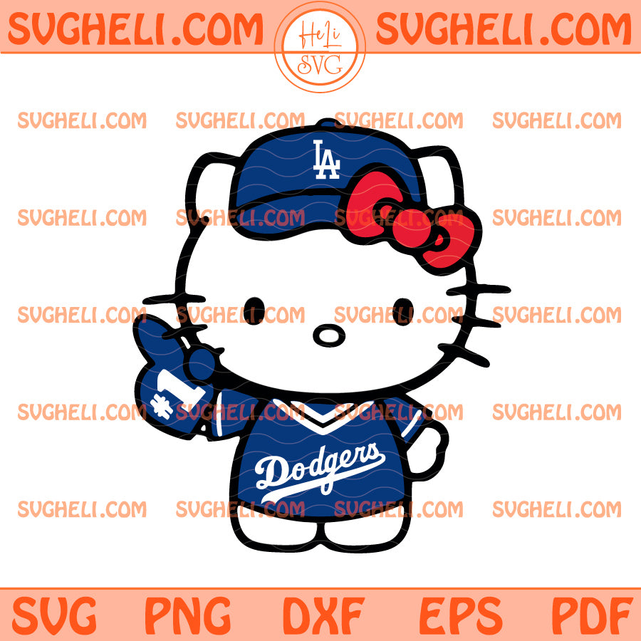 Hello Kitty LA Dodgers Baseball Svg Kitty Dodgers Svg