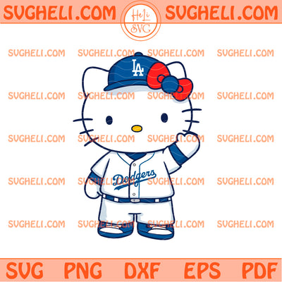 Hello Kitty La Dodgers Baseball 2026 Svg Kitty Dodgers Svg