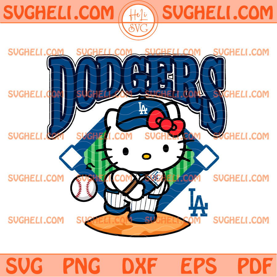 Hello Kitty La Dodgers MLB 2026 Svg Kitty La Dodgers Svg