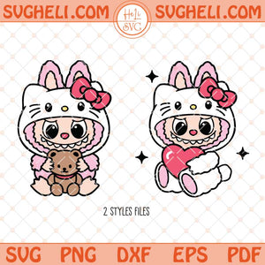 Hello Kitty Labubu Svg Hello Kitty The Monsters Svg Png Dxf Eps Files