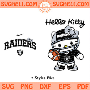 Hello Kitty Las Vegas Raiders Svg NFL Las Vegas Raiders Svg