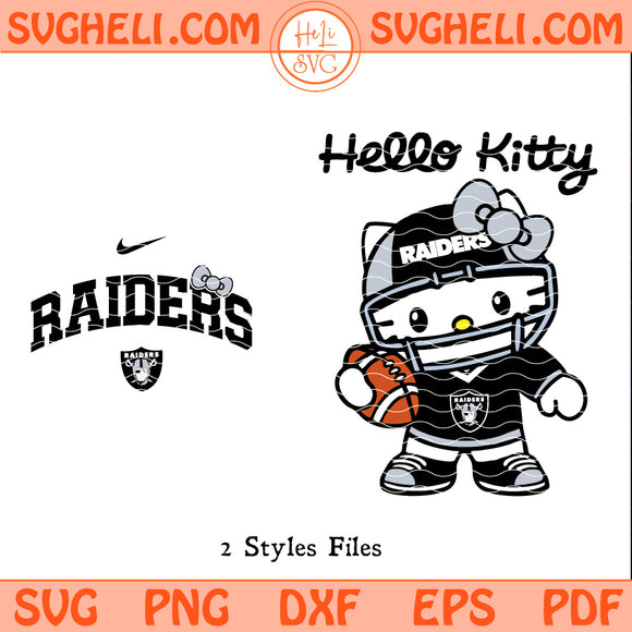 Hello Kitty Las Vegas Raiders Svg NFL Las Vegas Raiders Svg