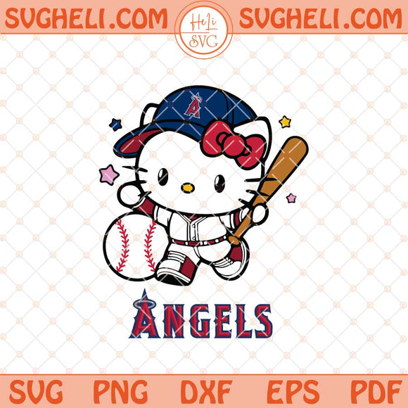 Hello Kitty Los Angeles Angels Baseball Svg Baseball Svg Png Dxf Eps Files