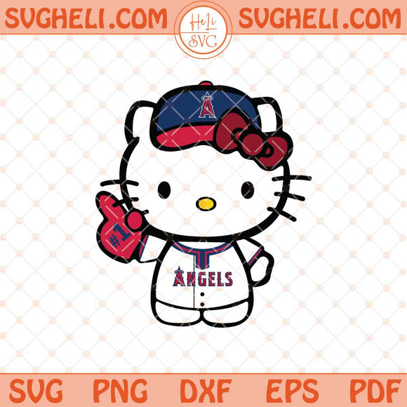 Hello Kitty Los Angeles Angles Svg Angels Baseball Svg Png Dxf Eps Files