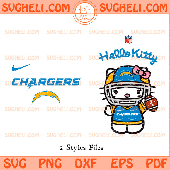Hello Kitty Los Angeles Chargers NFL Svg Chargers NFL Svg