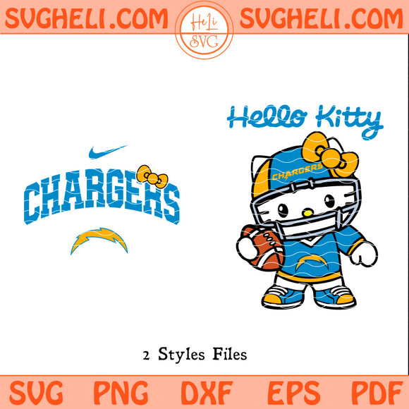 Hello Kitty Los Angeles Chargers Svg NFL Chargers Svg