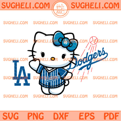 Hello Kitty Los Angeles Dodgers Baseball Svg LA Dodgers Svg