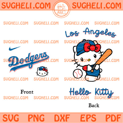 Hello Kitty Los Angeles Dodgers MLB Svg Hello Kitty MLB Svg