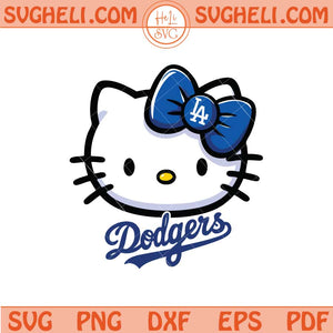 Hello Kitty Los Angeles Dodgers Svg Hello Kitty LA MLB Svg Png Dxf Eps Files