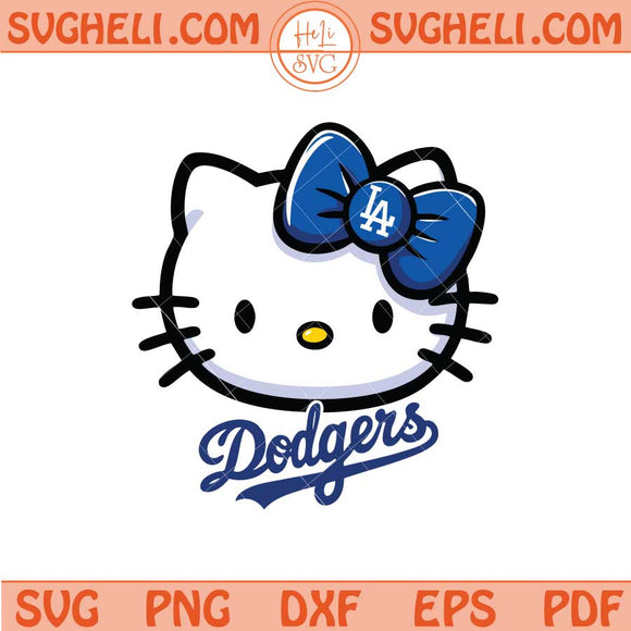 Hello Kitty Los Angeles Dodgers Svg Hello Kitty LA MLB Svg Png Dxf Eps Files