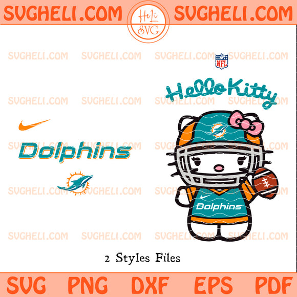 Hello Kitty Miami Dolphins NFL Svg Miami Dolphins NFL Svg