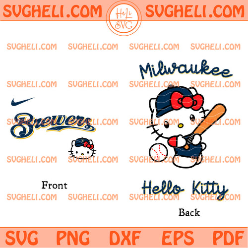 Hello Kitty Milwaukee Brewers MLB Svg Hello Kitty MLB Svg