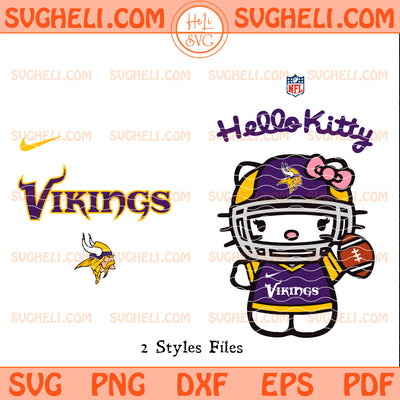 Hello Kitty Minnesota Vikings NFL Svg Vikings NFL Svg