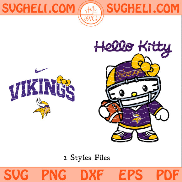 Hello Kitty Minnesota Vikings Svg NFL Minnesota Vikings Svg