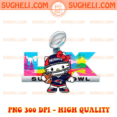 Hello Kitty New England Patriots Super Bowl LIX Png