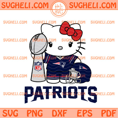 Hello Kitty New England Patriots Super Bowl LX 2026 Svg