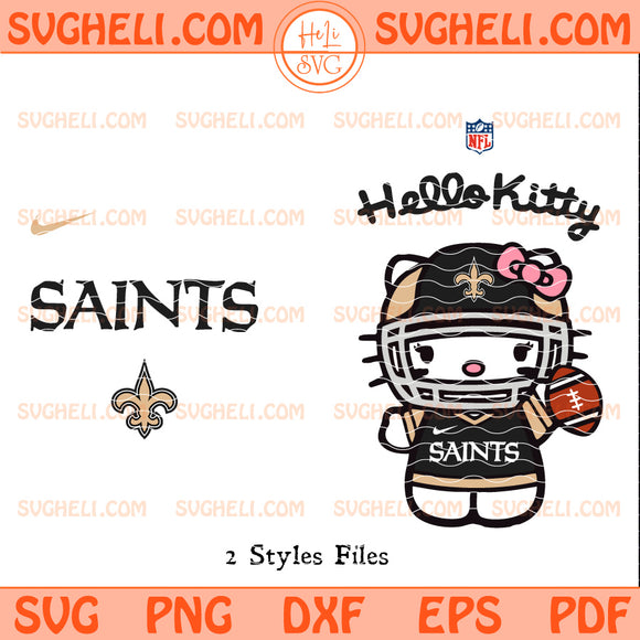 Hello Kitty New Orleans Saints NFL Svg Saints NFL Svg