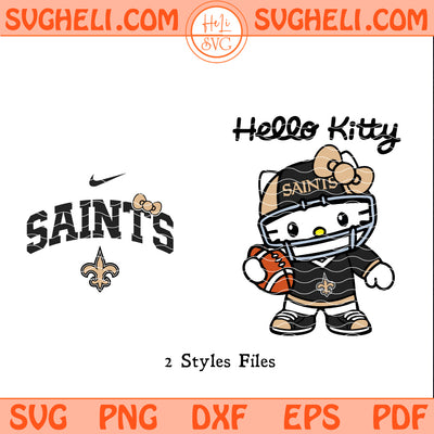 Hello Kitty New Orleans Saints Svg NFL Saints Svg
