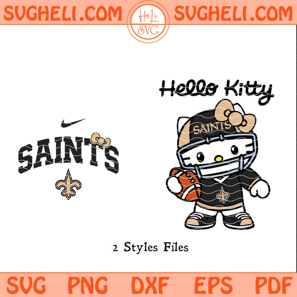 Hello Kitty New Orleans Saints Svg NFL Saints Svg