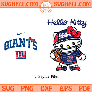 Hello Kitty New York Giants Svg NFL New York Giants Svg