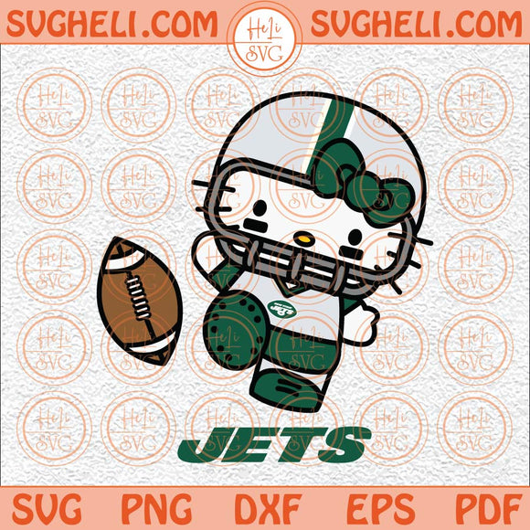 Hello Kitty New York Jets Football Svg New York Football Svg Png Dxf Eps Files