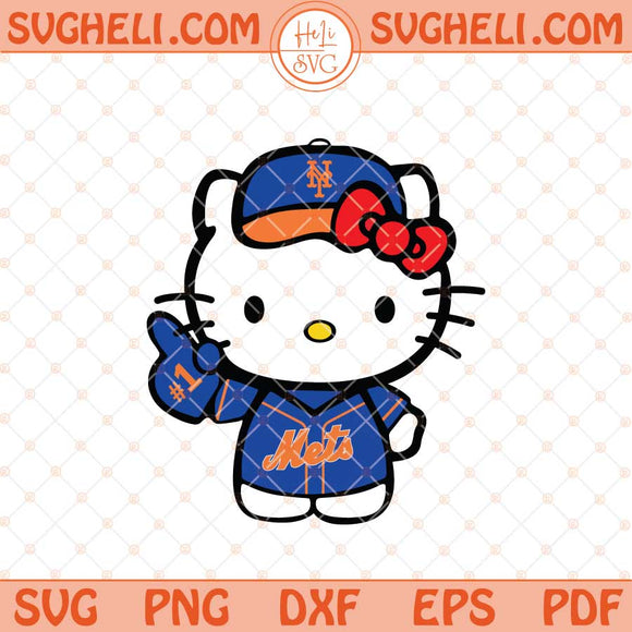 Hello Kitty New York Mets Svg New York Mets Baseball Svg Png Dxf Eps Files