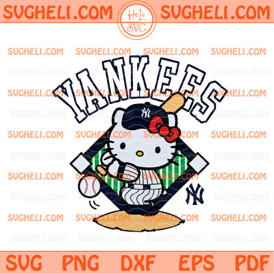 Hello Kitty New York Yankees Baseball 2026 Svg Yankees Svg
