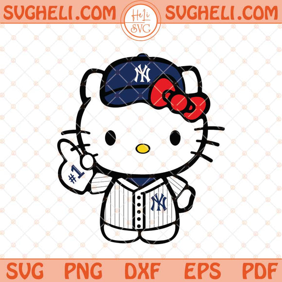 Hello Kitty New York Yankees Svg Yankees Baseball Svg Png Dxf Eps Files