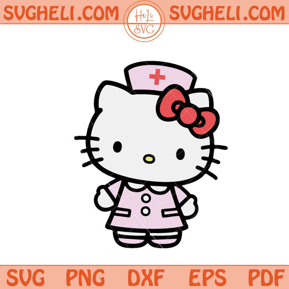 Hello Kitty Nurse Svg Hello Kitty In Hospital Svg Nurse Svg Png Dxf Eps Files