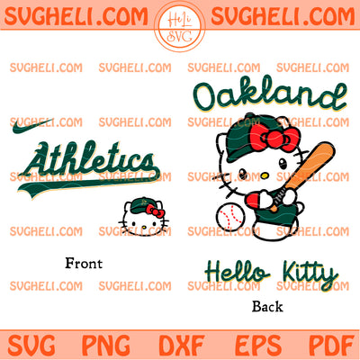 Hello Kitty Oakland Athletics MLB Svg Hello Kitty MLB Svg