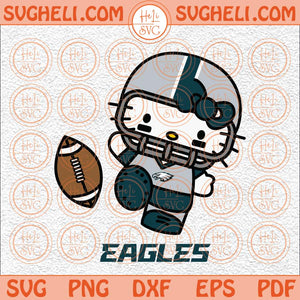 Hello Kitty Philadelphia Eagles Football Svg Philly Eagles Svg Png Dxf Eps Files