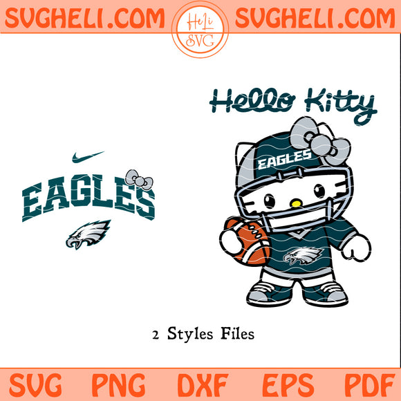 Hello Kitty Philadelphia Eagles Svg NFL Eagles Svg