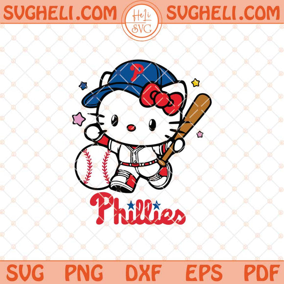 Hello Kitty Philadelphia Phillies Baseball Svg Baseball Svg Png Dxf Eps Files