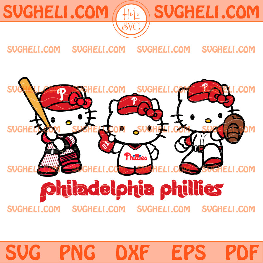 Hello Kitty Philadelphia Phillies Team Svg Phillies MLB Svg