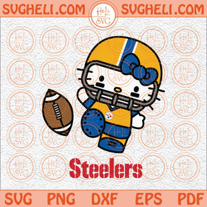 Hello Kitty Pittsburgh Steelers Football Svg Varsity Football Svg Png Dxf Eps Files