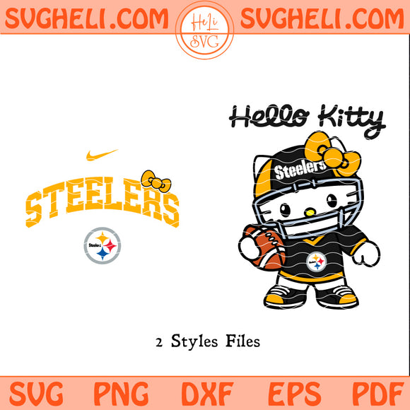 Hello Kitty Pittsburgh Steelers Svg NFL Steelers Svg