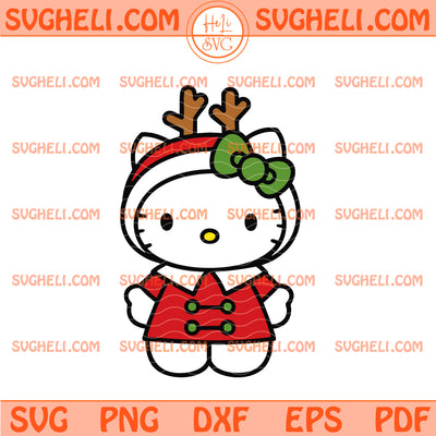 Hello Kitty Reindeer Christmas Svg Hello Kitty Christmas Svg